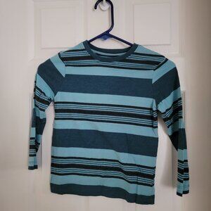 Wonder Nation Striped Long Sleeve Shirt Boys Size M (8) Blue
